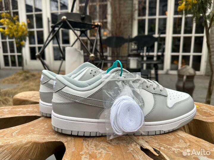 Кроссовки nike dunk LOW grey FOG