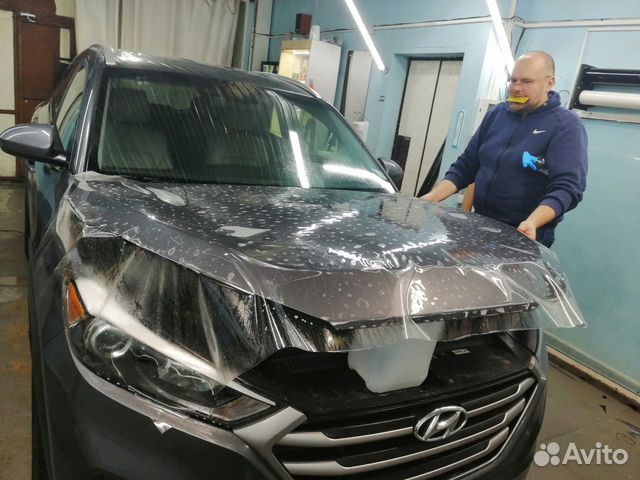 Оклейка антигравийная пленка. Бронь