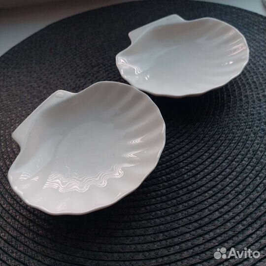 Тарелка ракушка фарфор kunst werk