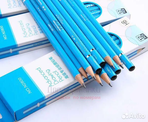 Набор простых карандашей 12 шт. HB