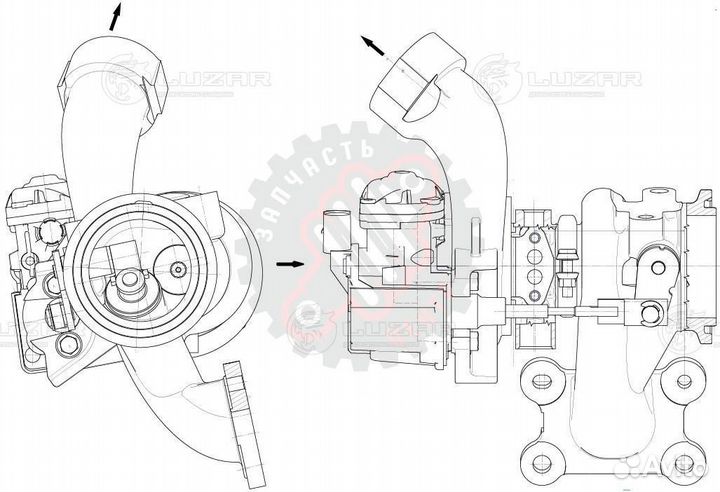 Турбокомпрессор для а/м VW Golf (13) /Polo (10) 1