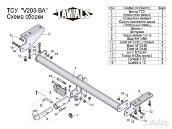Фаркоп Volvo XC90 (2006-2014)