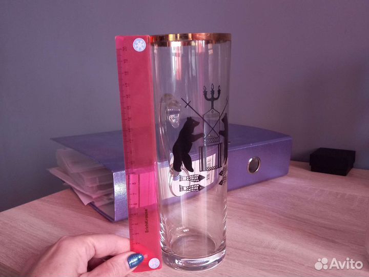 Стаканы под пиво длинные рижские с медведями СССР