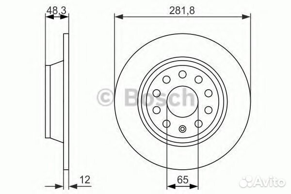 Тормозной диск 0986479247 bosch