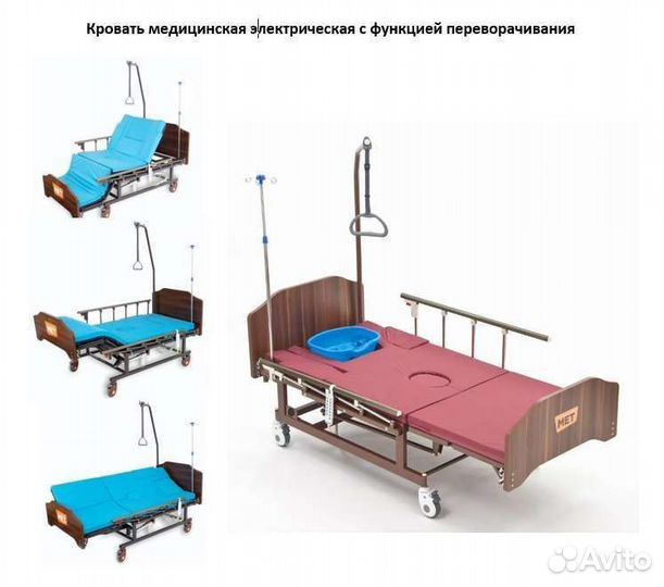 Медицинская кровать функциональная для лежачих