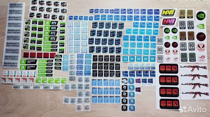 Редкие наклейки для intel, amd, Nvidia, ryzen