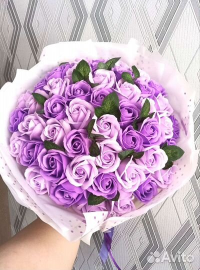 Букеты из мыльных роз из вспененной мыльной основы