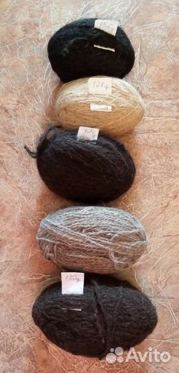 Пряжа ч/ш собачья, цвет разный, для вязания
