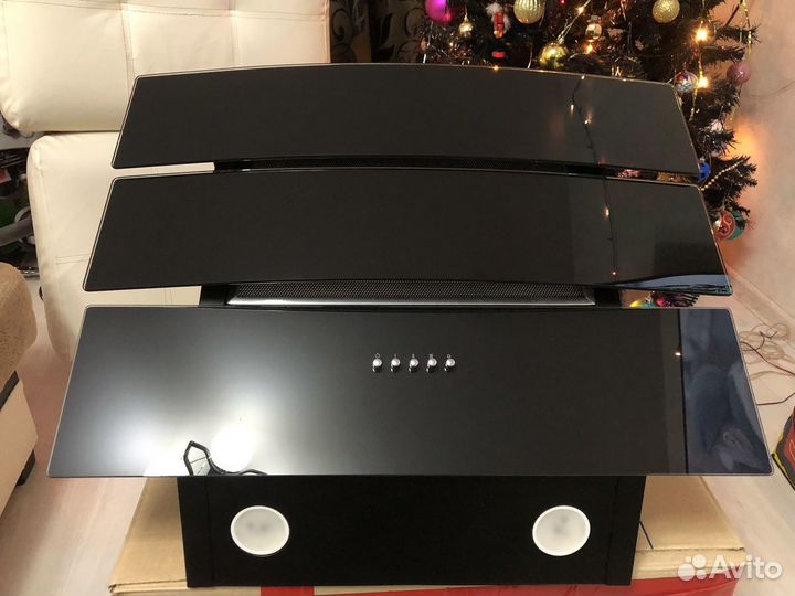 Вытяжка Krona inga 600 black push button