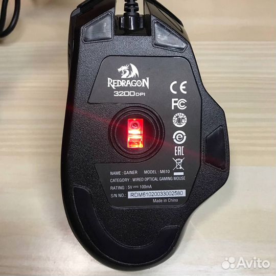 Проводная игровая мышь RED dragon gainer 3200DPI