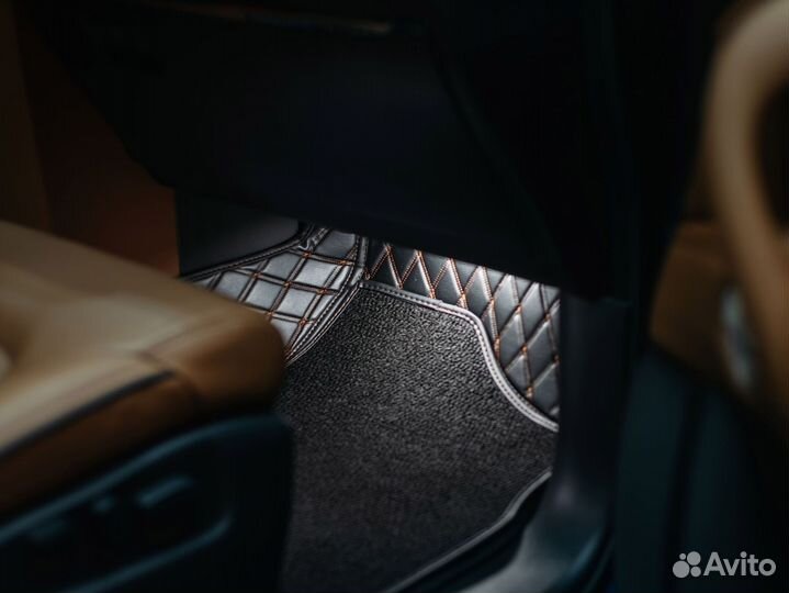 Коврики кожа с бортами из экокожи в салон