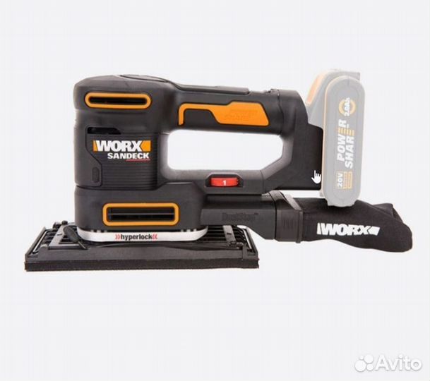 Виброшлифмашина аккумуляторная worx WX820.9