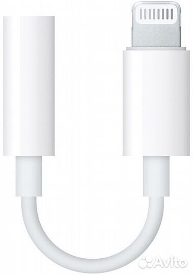 Aдаптер Apple Lightning -mini jack 3.5,0.1м, белый