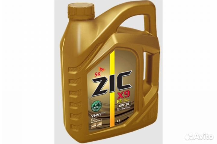 Масло моторное ZIC X9 FE 0W30, 4 литр 162683