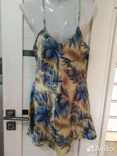 Комплект халат и сорочка, пижама шелк