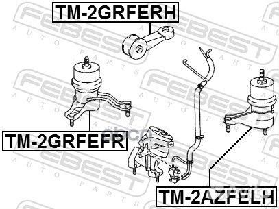 Опора двигателя toyota camry 01-06 передняя