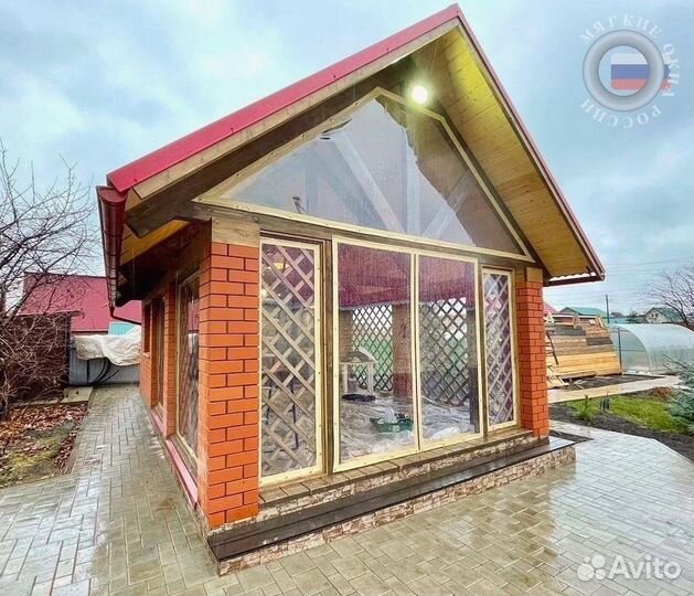 Мягкие пвх окна на беседку