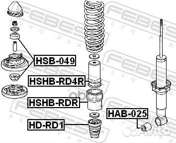 Пыльник заднего амортизатора hshbrdr Febest