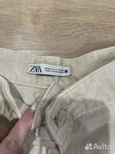 Джинсовые шорты zara 38