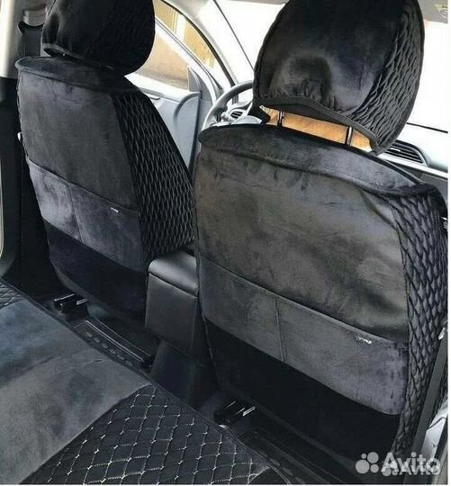 Накидки на сиденья из велюра,льна