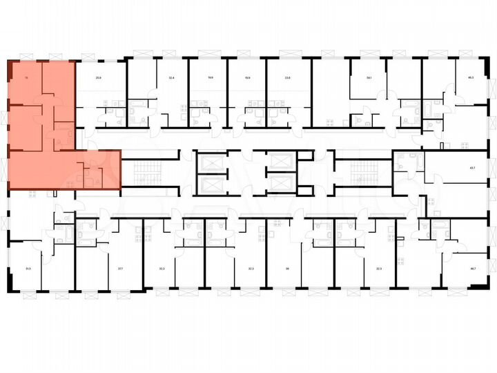 3-к. квартира, 78 м², 10/25 эт.