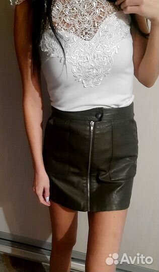 Кожаная юбка