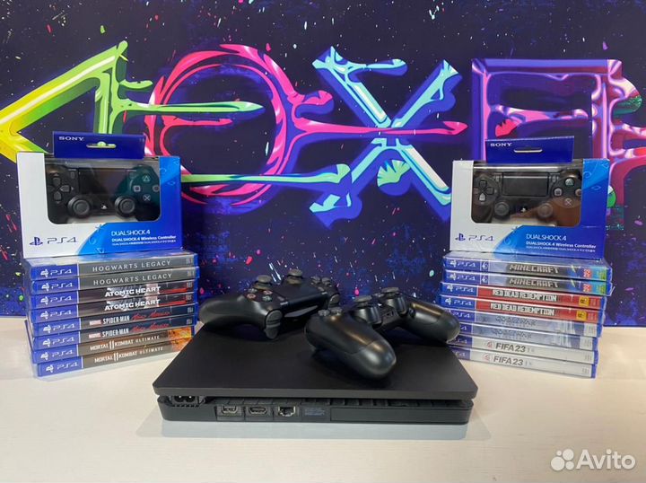 Sony Playstation 4 slim + 390 Игр