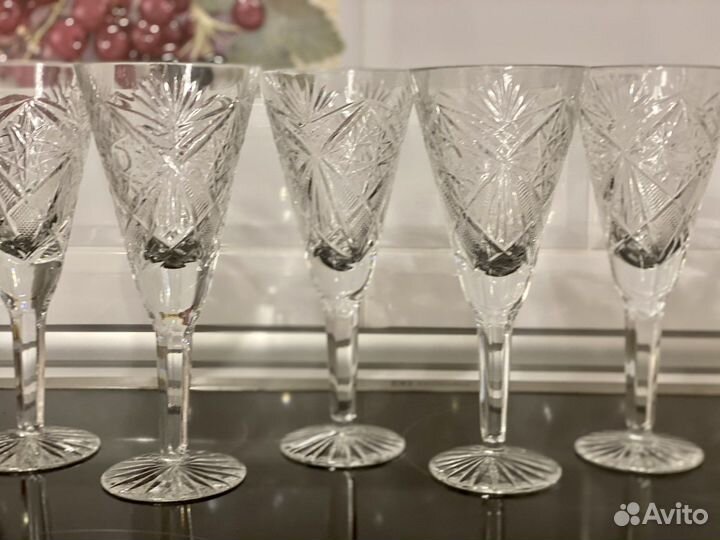 Фужеры хрустальные СССР h 19,5 см