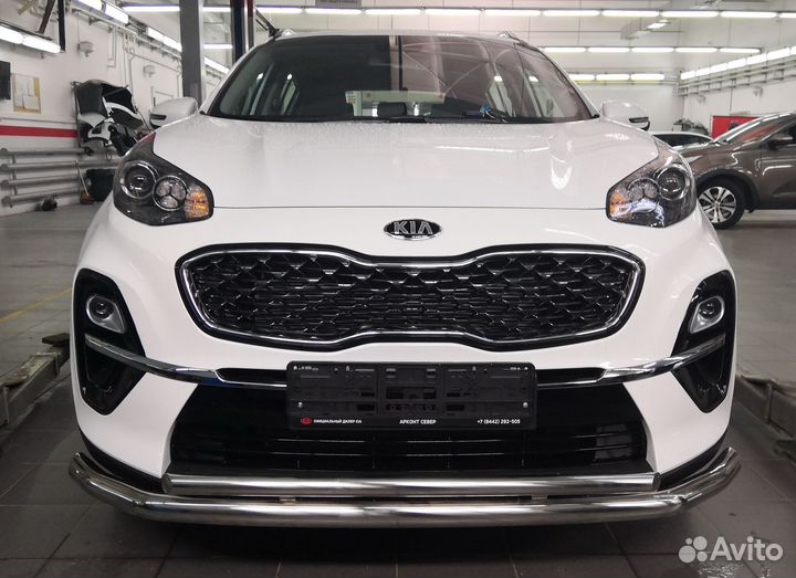 Защита переднего бампера KIA Sportage двойная