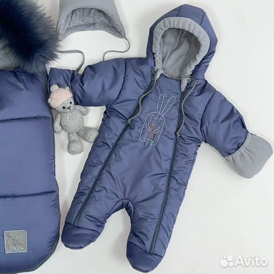 Конверт на выписку зимний для новорожденных