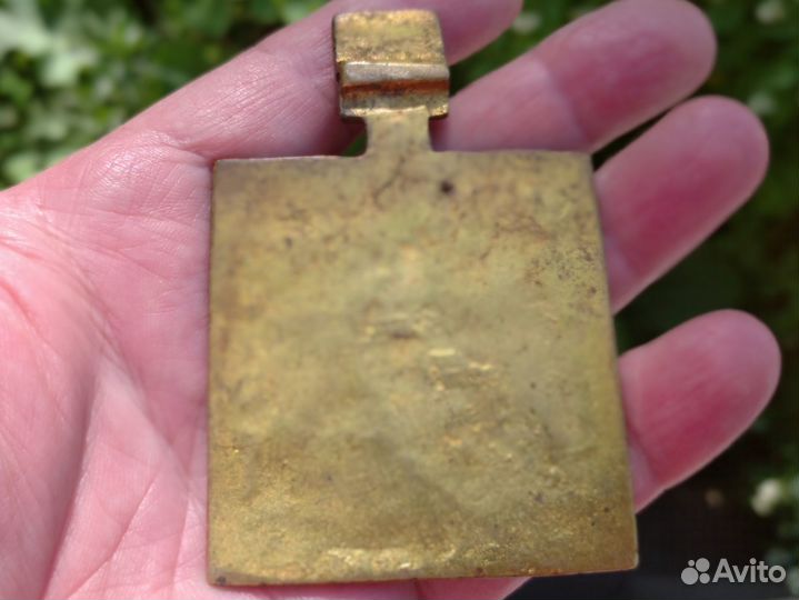 Меднолитая Икона Навершие Позолота Седмица Деисус