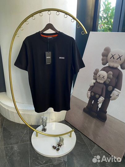 Футболка Hugo boss черная лучшее качество