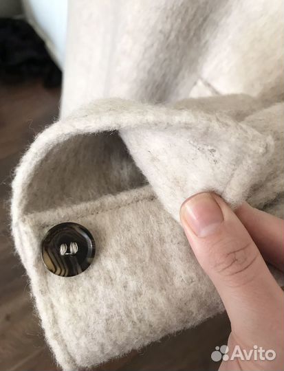 Пальто женское hm р 46 48 демисезонное шерстяное