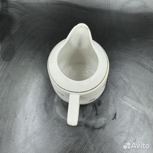 Молочник цветы фарфоровый старинный Дулёвский