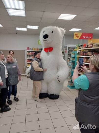 Поздравления,Ростовая кукла белый медведь/панда