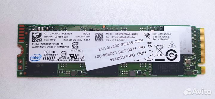 SSD intel 512Gb и оперативка 8Gb для ноутбука