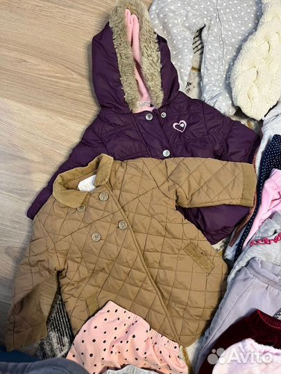 Большой пакет фирменных вещей (около 80 шт) 62-74