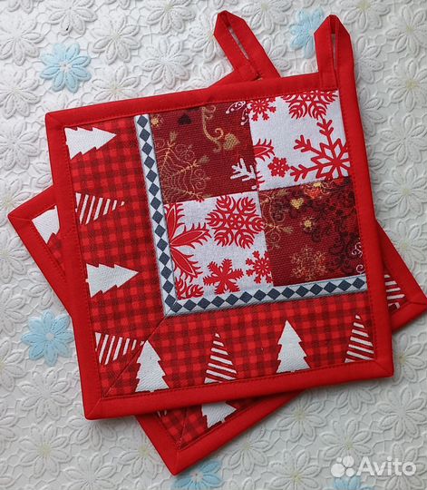 Прихватки для кухни новогодние на подарок