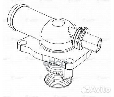 Термостат VW Golf IV (97) 1.6i (с корпусом) (LT