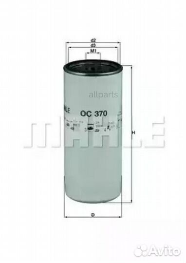 Mahle OC370 Фильтр масляный