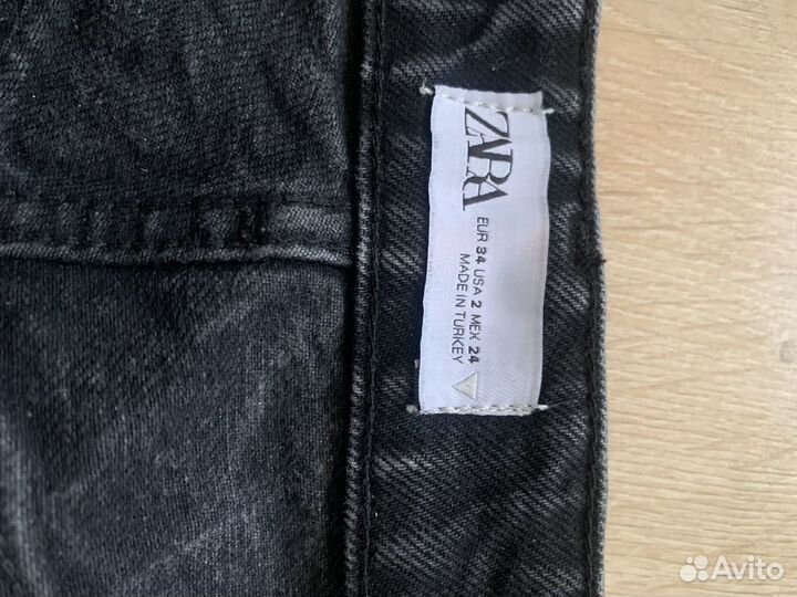 Джинсы женские широкие р34 zara оригинал