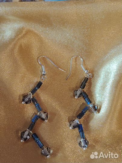 Серьги авторские вечерние