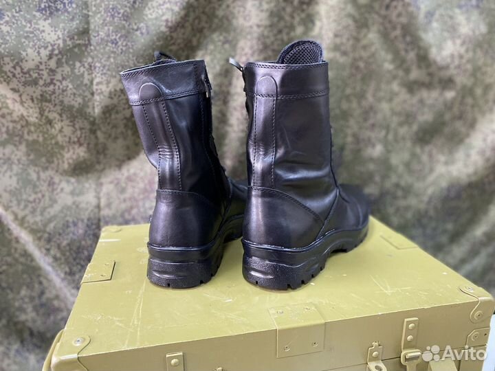 Берцы утка кожаные