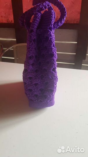 Cумка женская связана из полиэфирного шнура