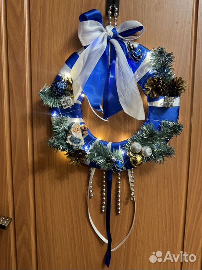 Новогодний венок с подсветкой