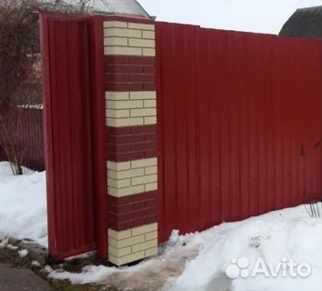 Пластиковая имитация кирпичного столба