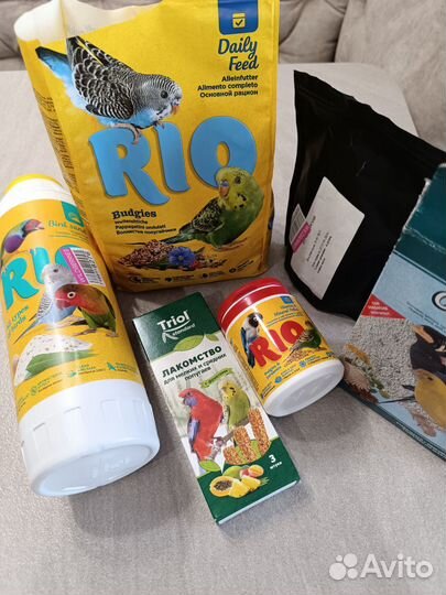 Волнистый попугай с клеткой