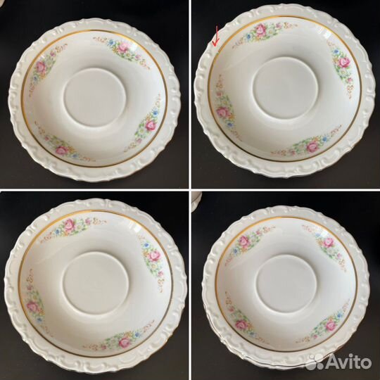 Чашки Kahla, чайные пары, молочник, сахарница