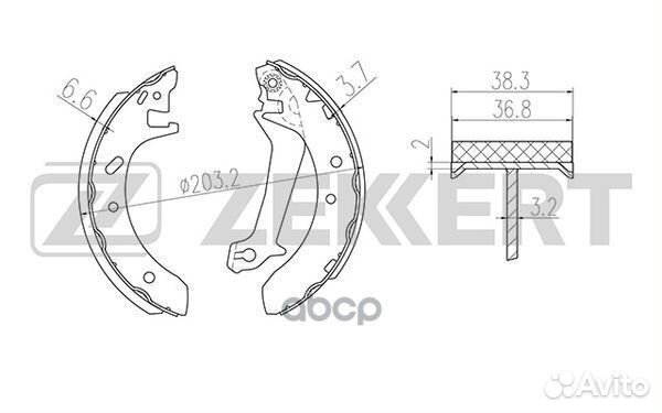 Колодки торм. бараб. задн. Ford Escort V VI 90