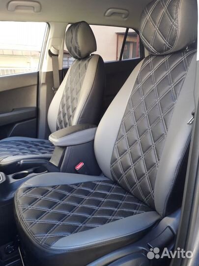 Авточехлы с ромбом